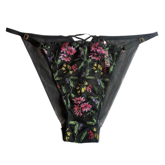 Victoria's Secret Very Sexy Embroidered Adjustable String Cheeky Panty Size XL - Picture 2 of 11